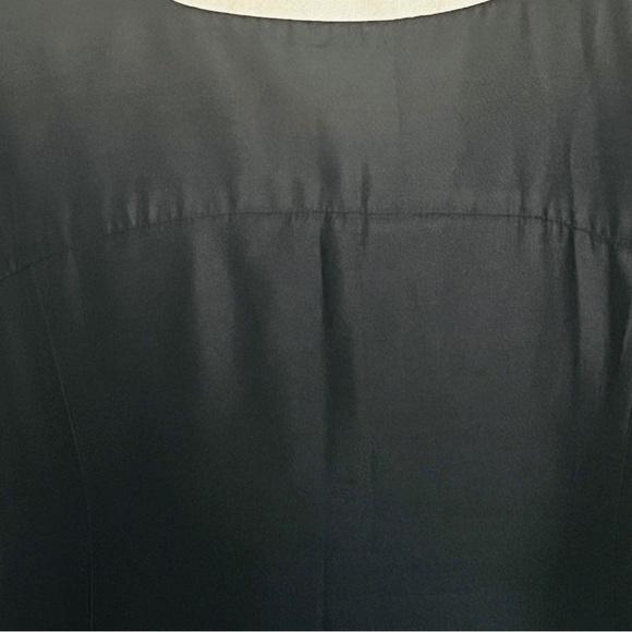 VTG Escada Elements Raw Silk Shift Dress BLK SZ 42/M Classic Chic Minimalist 90s - Picture 4 of 16